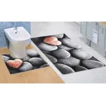 Koupelnová sada předložek 3D Tmavé kameny