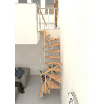 Schodiště Minka Joker 180° - polotočité modulové přímé schodiště stavebnicového typu