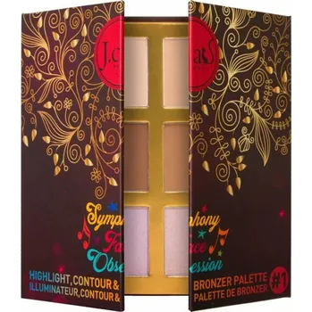 Rozjasňovač J.Cat Beauty J.Cat Konturovací Paletka Symphony Face Obsession