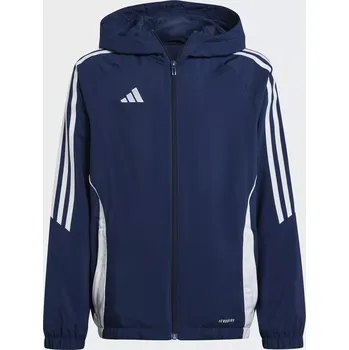 Pánská casual bunda Dětská větrovka adidas TIRO 24 s kapucí tmavě modrá (164)