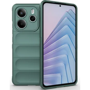 Pouzdro na mobilní telefon Rugg odolný gelový obal na Xiaomi Redmi Note 14 5G - zelený