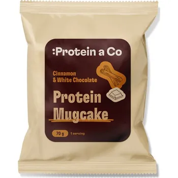 Fitness strava Protein a Co Protein MugCake 70 g Příchuť: Cinnamon & White Chocolate