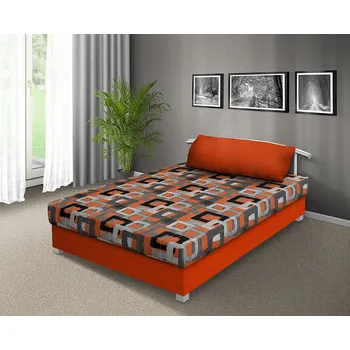 Postel Nabytekmorava Postel s úložným prostorem Zita 140x200 cm Barva: oranžová