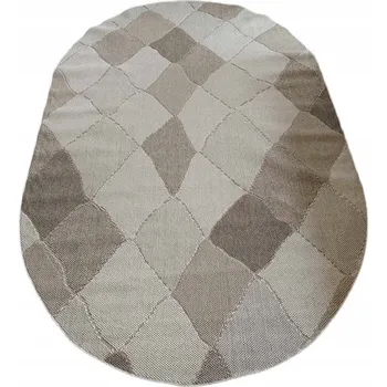 Koberec Koberec ovál 200x290cm provázkový smyčkový, plochý tkaný pro venkovní i vnitřní použití