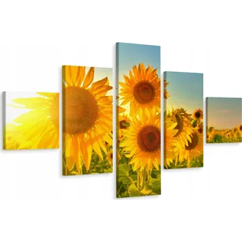 Obraz Vícedílný obraz Slunečnicové pole Krajina 3D 200x120