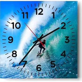 Hodiny Nástěnné hodiny do obýváku 40x40 Sport Bezhlučné hodiny na skle Stylové Tiché