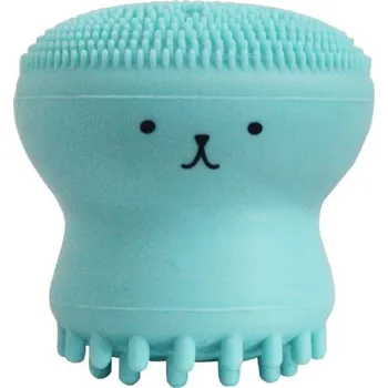 Pleťový krém Silikonový kartáček na obličej - chobotnice modrá