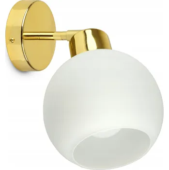 Nástěnné svítidlo Nástěnná lampa Zlatá Skleněná koule Bílá matná