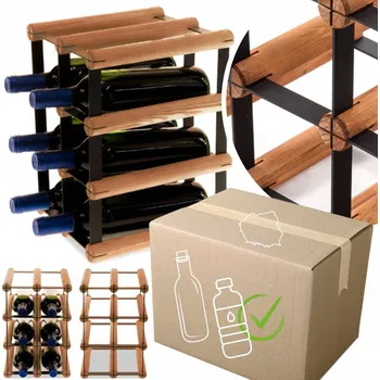 Stojan na víno Stojan na víno RW-8 2x3 regál olejovaný na 6 lahví