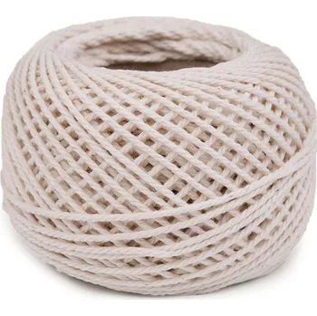 Příze Bavlněná příze macrame / háčkovací 40 g rozčesávací Varianta: 2 (17) režná světlá, Balení: 1 ks