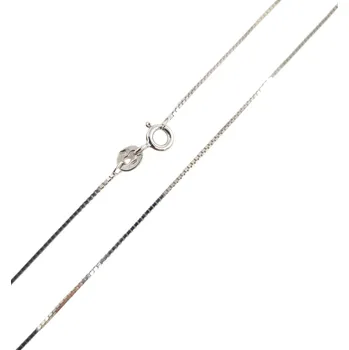 Řetízek Řetízek kostičky, 50 cm, 2,28 g, bílé Au 585