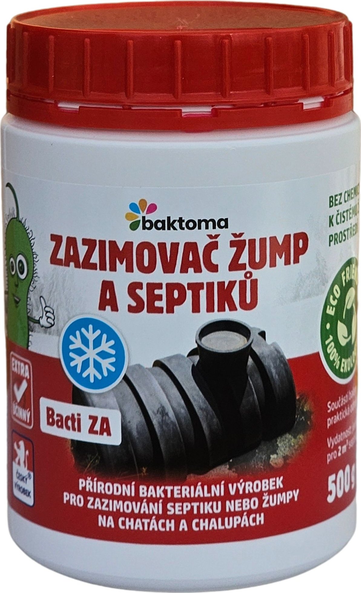 Baktoma Bacti ZA - Zazimovač žump a septiků - 0,5kg BACTI ZA: 0,5 kg