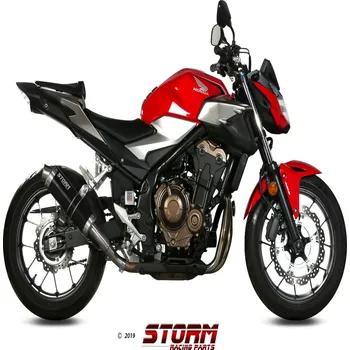 Auto-moto Koncovka výfuku STORM GP H.075.LXSB Černá ocel H.075.LXSB