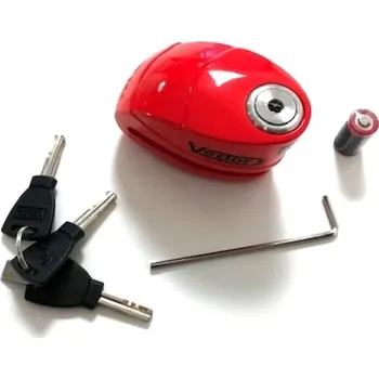 Motozámek Alarmový zámek disku VECTOR SRA - červený VE50BDA