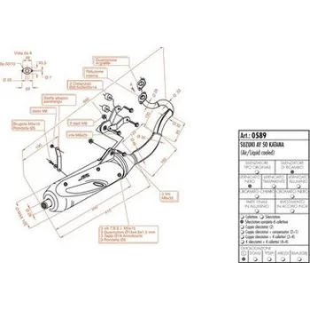 Motodíl Výfuk LeoVince SUZUKI AY 50 KATANA air/liquid cooled 1997 - 2002 SITO