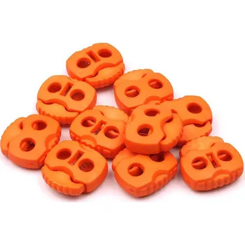 Brzdičky s dvěmi dírkami 20x20 mm Varianta: 6 oranžová dýňová, Balení: 10 ks