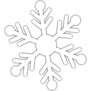 Vánoční dekorace Nálepka Sněhová Vločka Vločka Hvězdička 18 cm
