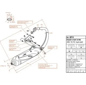 Výfuk pro motocykl Výfuk LeoVince PEUGEOT SPEEDFIGHT 2 50 air/liquid cooled SITO