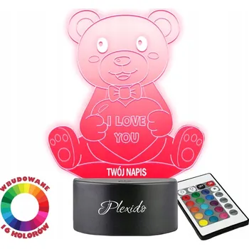 Lampička 3D LED Noční Lampa s gravírováním Dárek na Valentýna