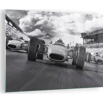 Obraz Obraz na skle do obýváku ložnice 70x50 Formule 1 obrazy na zeď sklo