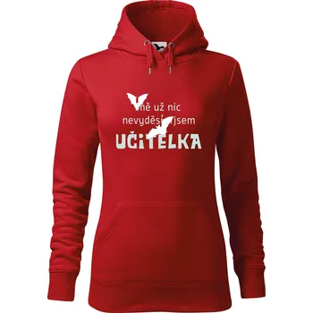 Dámská mikina DOBRÝ TRIKO Dámská mikina s potiskem Jsem učitelka Velikost dámské mikiny: M, Barva: Červená