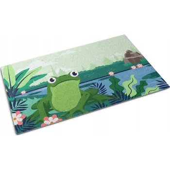 Rohožka Dekorativní venkovní rohožka, protiskluzová Tropická Žába 90x60 cm