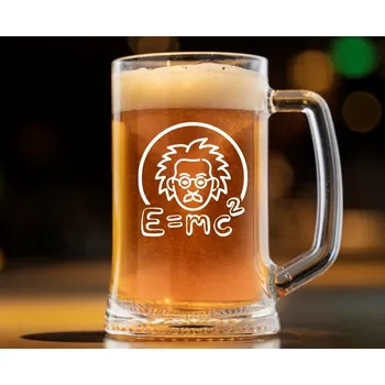 Sklenice Dekorant Pivní půllitr pro učitele E=mc2