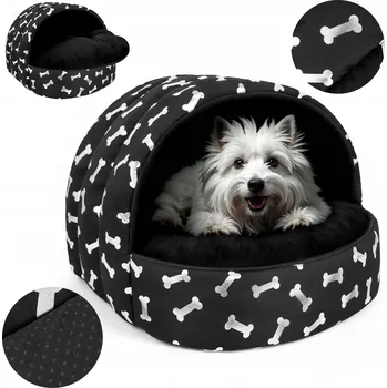 Pelíšek pro psa Dogguru psí bouda bílá 62 cm x 52 cm