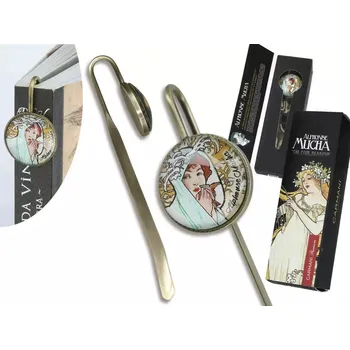 Doplněk ke knize Kovová dekorativní záložka do knihy Alfons Mucha – Zima