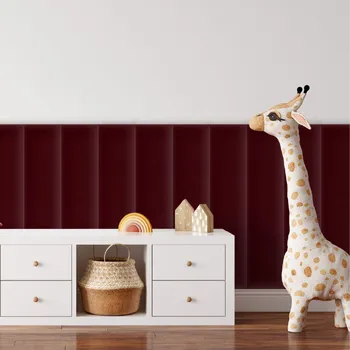 Obklad Sametový čalouněný panel - Obdélník - 70x30cm Vínová