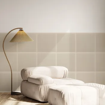 Obklad Sametový čalouněný panel - Čtverec - 30x30cm Krémová