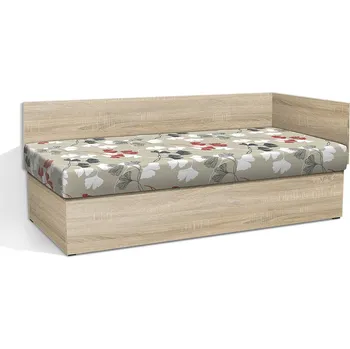 Postel Nabytekmorava Válenda s úložným prostorem Senior 80x200 cm s čelem barva lamina: dub sonoma, barva čalounění: 53874-1178