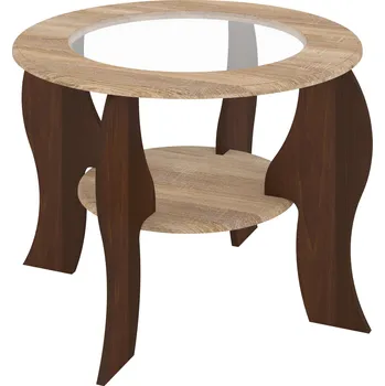 Konferenční stolek VOMAKS Konferenční stolek MUSKAT MDF Barva: ořech - tmavý + dub sonoma