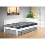 Nabytekmorava Válenda s úložným prostorem Iveta 110 HIT Barva: bílá/ Mega 031 šedá, PROVEDENÍ ČEL: pravé