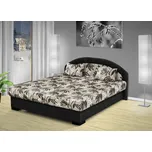 Nabytekmorava Manželská postel s úložným prostorem Lenka 160x200 cm Barva: černá / MEGA 013-V3 šedá