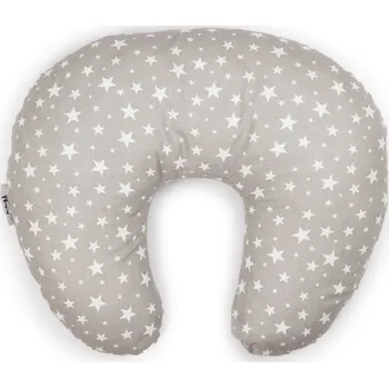 Flumi Kojící polštář ve tvaru rohlíku, šedý s hvězdičkami