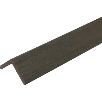 WPC fasádní obklad - Lamela, Rohová lišta, Tmavě hnědá, VZOREK
