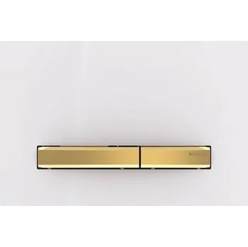 Splachovací tlačítko GEBERIT SIGMA50 ovládací tlačítko, bílé sklo/mosaz + slevový kód