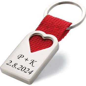 Love Red Heart - přívěsek na klíče