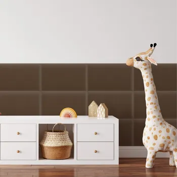 Obklad Sametový čalouněný panel - Obdélník - 50x30cm Hnědá