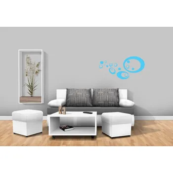 Samolepící dekorace Nabytekmorava Samolepka na zeď OVÁLY Barva: Modrá
