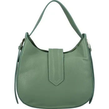 Kabelka Nadčasová kožená kabelka do ruky Elegantico, světle zelená