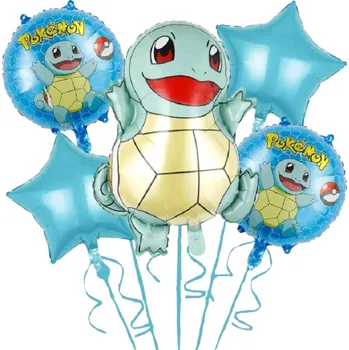Balónek Sada foliových balonků Pokemon želva Jenny 5 ks
