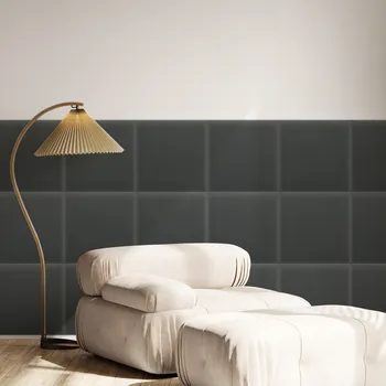 Obklad Sametový čalouněný panel - Čtverec - 30x30cm Grafit