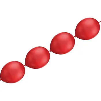 Party dekorace Balónky řetězové LED červené 5ks 201