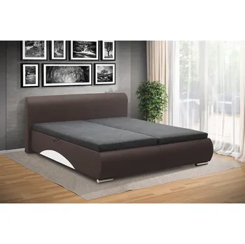 Postel Nabytekmorava Manželská postel s úložným prostorem Věra 160 Barva: eko hnědá