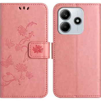 Pouzdro na mobilní telefon Flower knížkové pouzdro na Xiaomi Redmi Note 14 5G - růžové