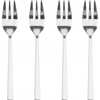 Příbor Bitz HOME Dezertní vidličky na dort 4 Ks / Stříbrné Matné