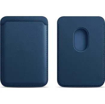 Peněženka Magsafe magnetická koženková peněženka na telefon Barva: Tmavě modrá