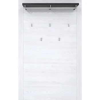 Věšák Nicea věšákový panel 16/10, jasan bílý/dub mořený tmavý